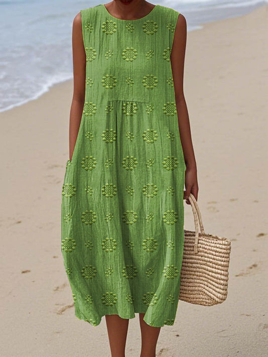 Louvraine - Casual Sleeveless Midi Dress