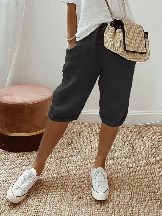Louvraine - Linen Look Shorts – Relaxed Fit